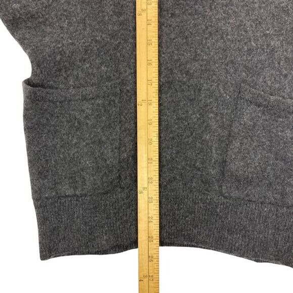 Cynthia Rowley 100% Cashmere Sweater Womens Medium Soft Gray 1/2 Sleeve Pockets - Picture 12 of 13
